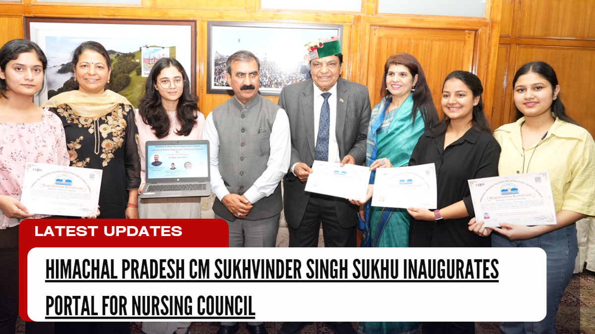 Himachal Pradesh CM Sukhvinder Singh Sukhu Launches Revolutionary Online Portal for Nurses Council
