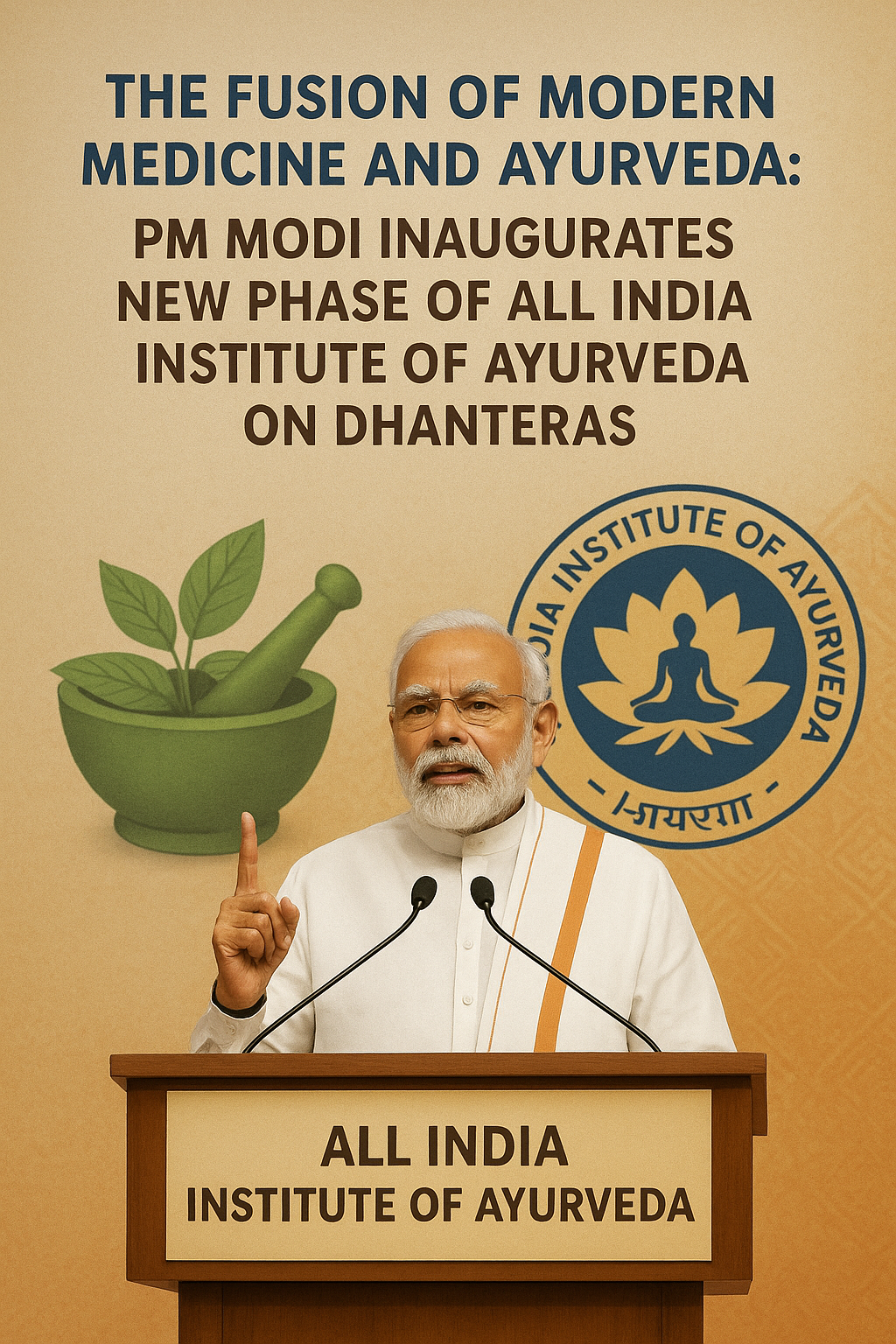 The Fusion of Modern Medicine and Ayurveda: PM Modi Inaugurates New Phase of All India Institute of Ayurveda on Dhanteras